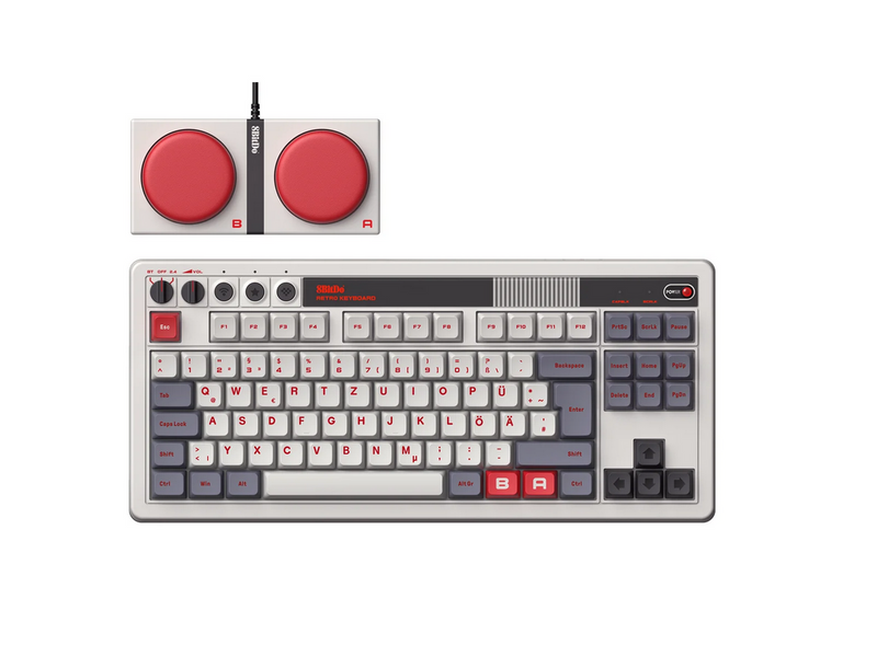8BitDo Retro Mechanical Keyboard - N Edition ISO (QWERTZ) - Deutsch - Grau