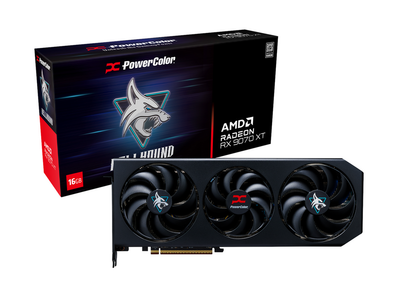 PowerColor Radeon RX 9070 XT Hellhound OC - 16GB GDDR6 RAM - Grafikkarte