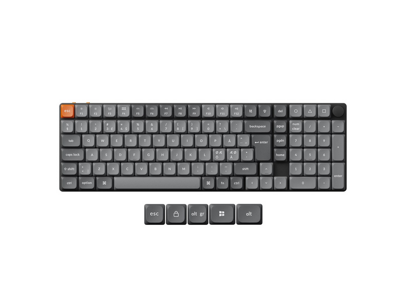 Keychron K17 MAX Wireless Tri-Mode Hot Swap QMK/VIA Gateron Low Profile Red -