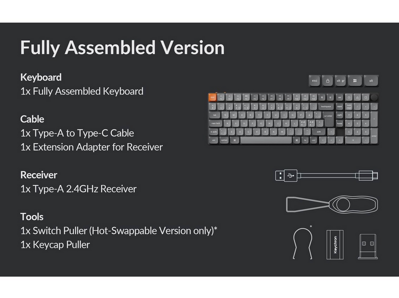 Keychron K17 MAX Wireless Tri-Mode Hot Swap QMK/VIA Gateron Low Profile Red -