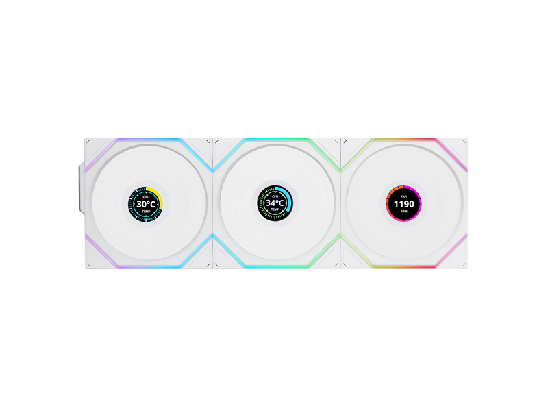 Lian Li UNI FAN TL Wireless LCD Reverse 3 pack - Gehäuselüfter - 120mm - Weiß -
