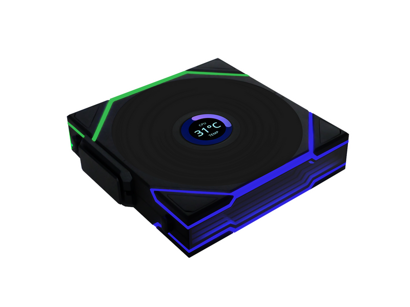 Lian Li UNI FAN TL Wireless LCD Reverse - Gehäuselüfter - 120mm - Schwarz mit