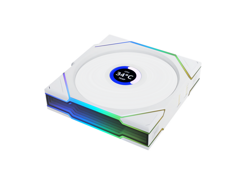 Lian Li UNI FAN TL Wireless LCD - Gehäuselüfter - 120mm - Weiß mit
