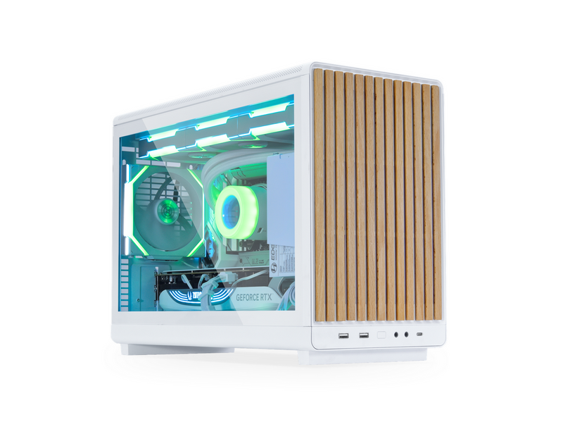 Lian Li Dan Case A3- mATX Wood edition - Gehäuse - Minitower - Weiß