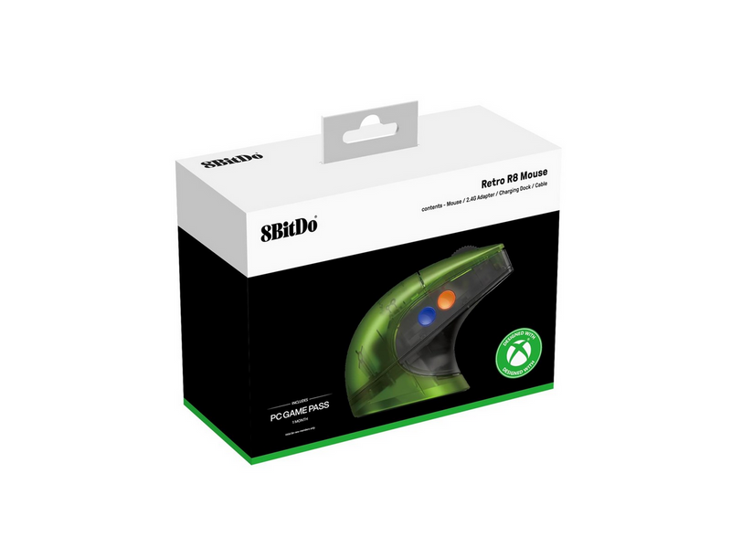 8BitDo Retro R8 Mouse - Xbox - Gaming Maus (Grün)
