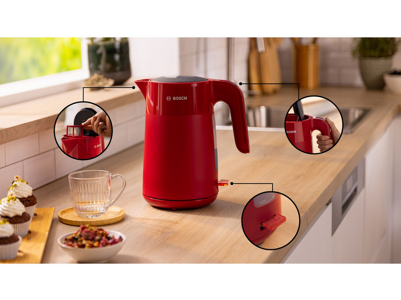 Bosch Wasserkocher My Moment TWK2M164 - Rot - 2400 W