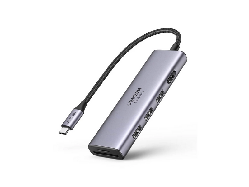 UGREEN 6-In-1 Usb C Hub 4k@60hz USB-Hubs - 6 - silber