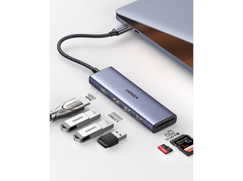 UGREEN Usb-C Multifunction Adapter USB-Hubs - 3 - silber