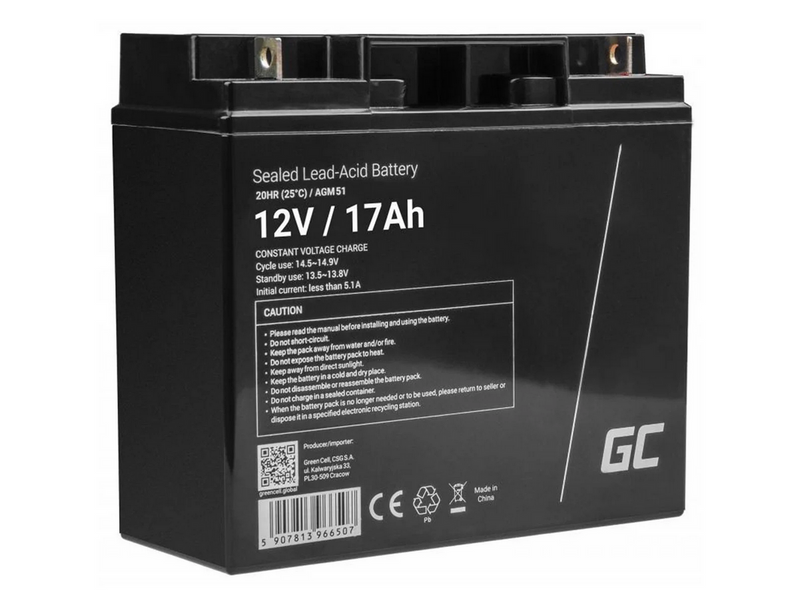 Green Cell AGM51 AGM 12V/17Ah VRLA AGM