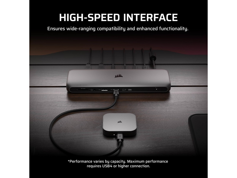 Corsair EX400U Portable SSD - 2TB - Extern SSD - Grau - USB4