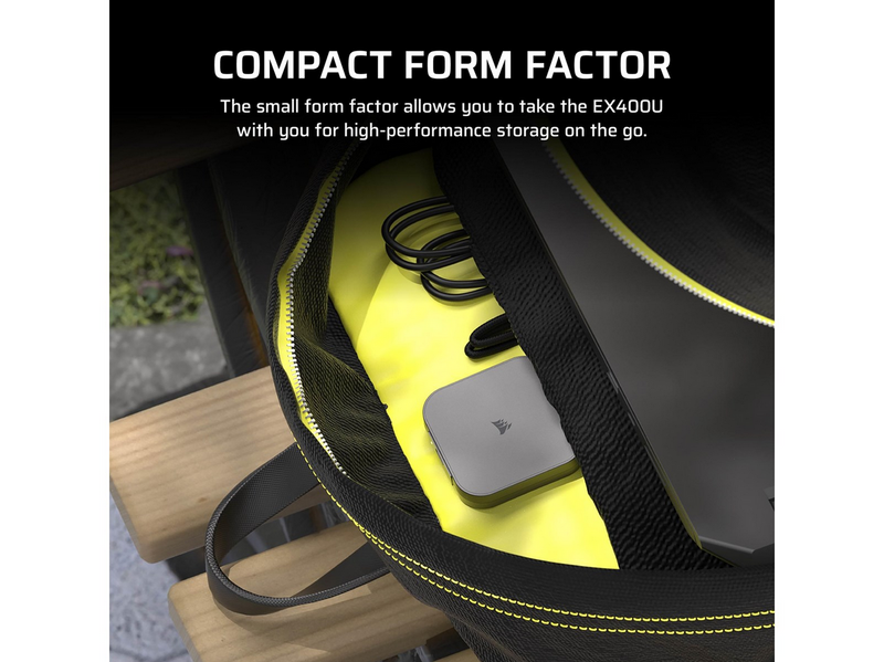 Corsair EX400U Portable SSD - 2TB - Extern SSD - Grau - USB4