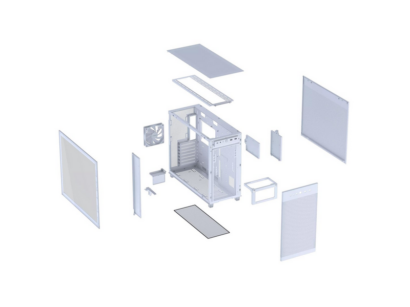 ASUS Prime AP303 TG White - Gehäuse - Miditower - Weiß