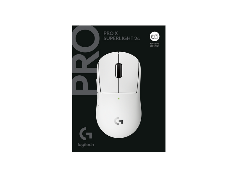 Logitech G PRO X SUPERLIGHT 2c (Compact) - Gaming Maus (Weiß)