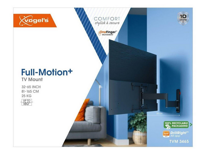 Vogel's Comfort TVM 3465 mounting kit - full-motion - for OLED display - black