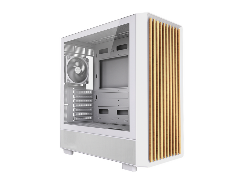 DUTZO C740 Airflow Wood - Gehäuse - Miditower - Weiß