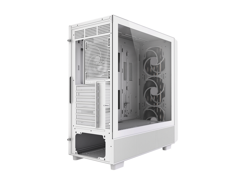 DUTZO C740 Airflow Wood - Gehäuse - Miditower - Weiß