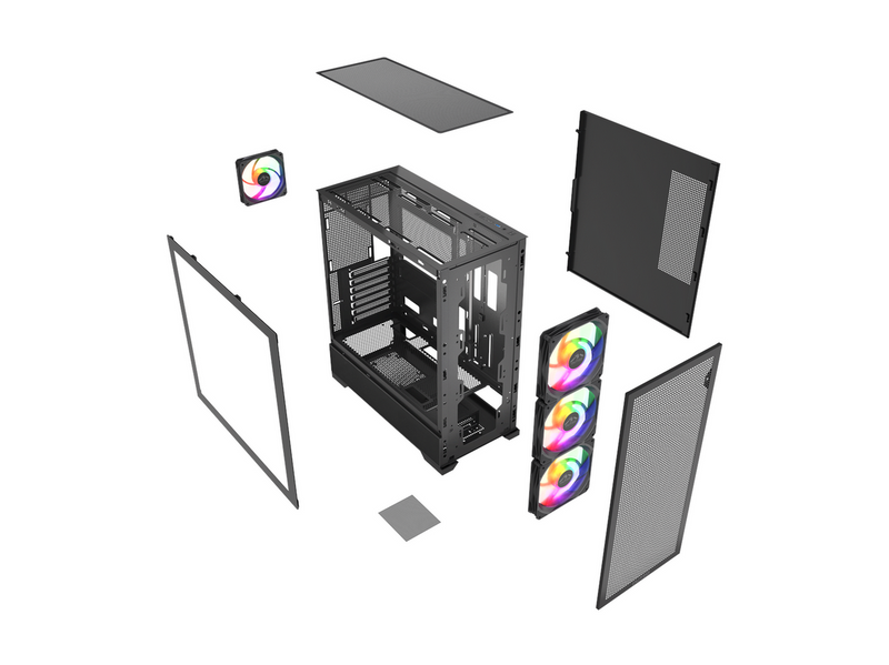 DUTZO C740 Airflow ARGB - Gehäuse - Miditower - Schwarz