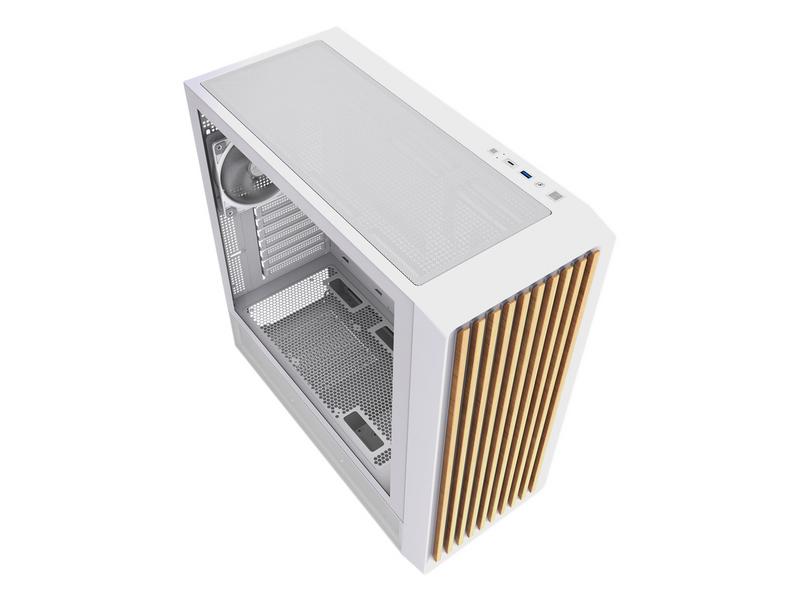 DUTZO C740 Airflow Wood - Gehäuse - Miditower - Weiß