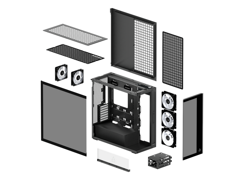 Arctic Xtender (Black) - Gehäuse - Miditower - Schwarz