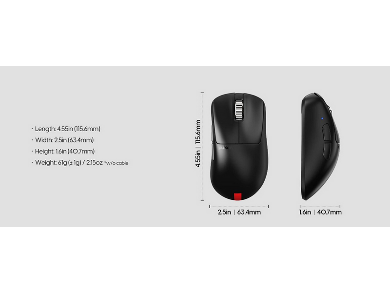 Pulsar Xlite V4 eS Mini Wireless - Gaming Maus (Schwarz)