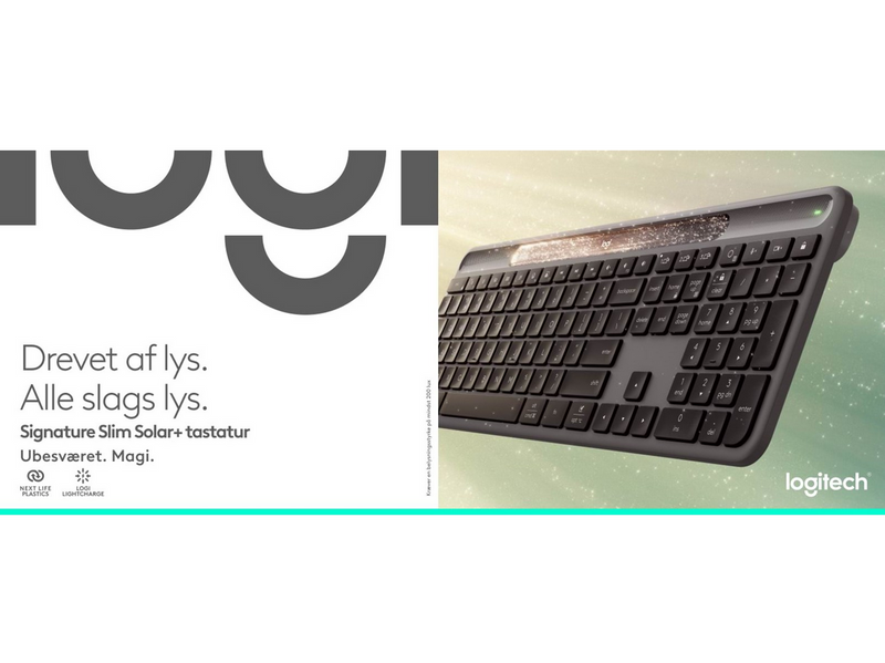 Logitech K980 Signature Slim Solar+ Wireless - Tastatur - Full-Size -