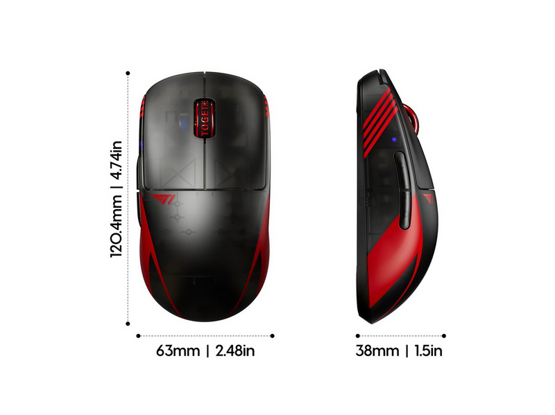Pulsar X2 v3 Medium Wireless - T1 Limited Edition - Gaming Maus (Rot)