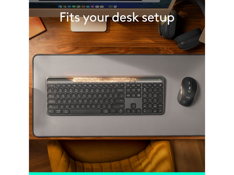 Logitech K980 Signature Slim Solar+ Wireless - Tastatur - Full-Size -