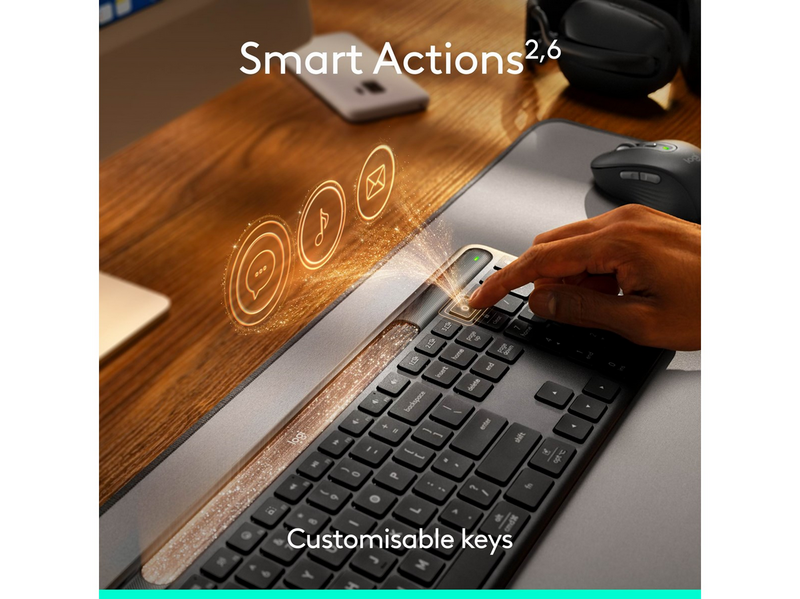 Logitech K980 Signature Slim Solar+ Wireless - Tastatur - Full-Size -