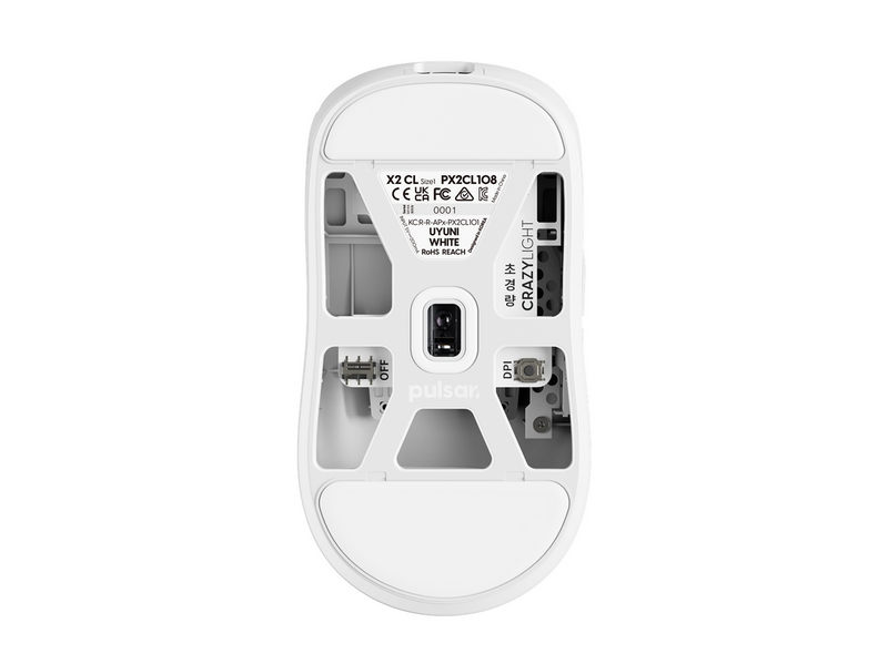 Pulsar X2 CrazyLight Wireless (Uyuni White) - Gaming Maus (Weiß)