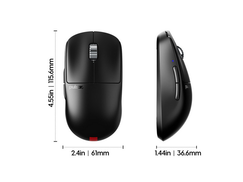 Pulsar X2 v3 eS Mini Wireless - Gaming Maus (Schwarz)