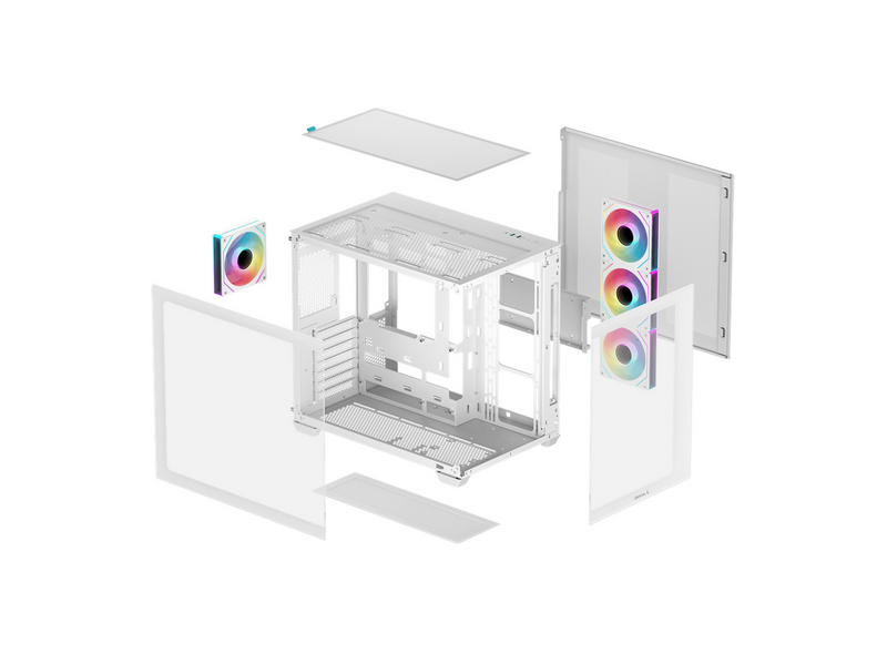DeepCool CG530 4F - White - Gehäuse - Desktop - Weiß