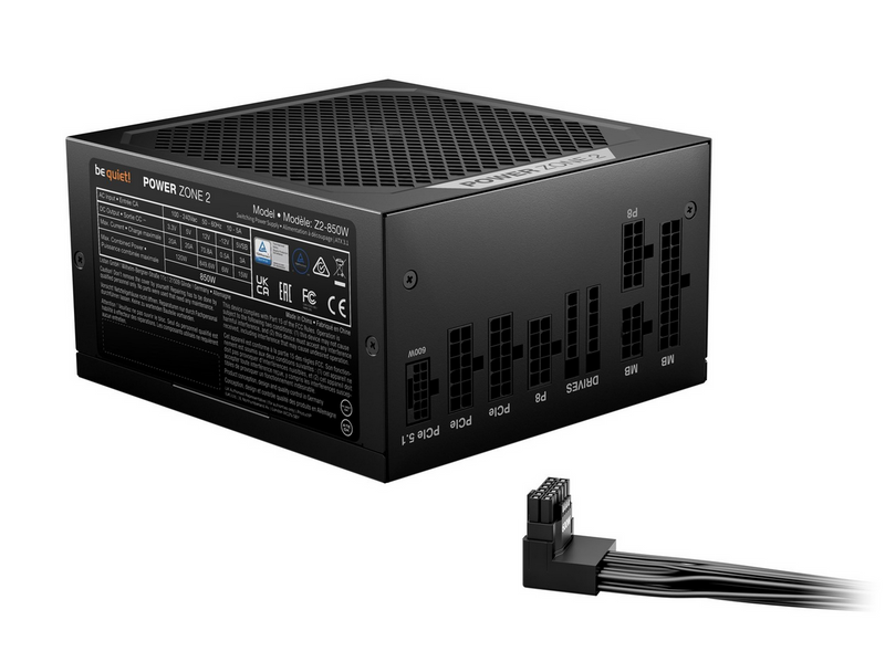 be quiet! Power Zone 2 850W Netzteile - 850 Watt - 140 mm - ATX 3.1 - 80 Plus