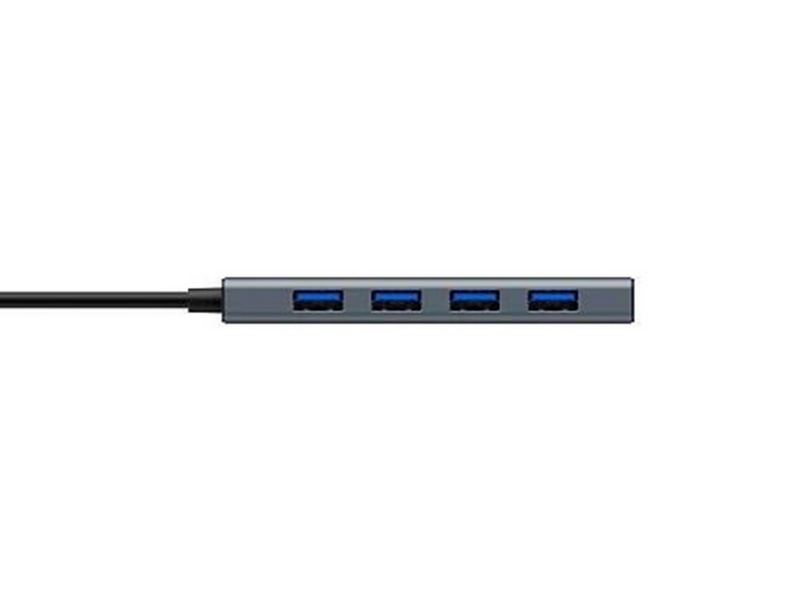 Deltaco USB-A hub - 4x USB-A Female USB-Hubs - USB 3.0 - 4 - silber