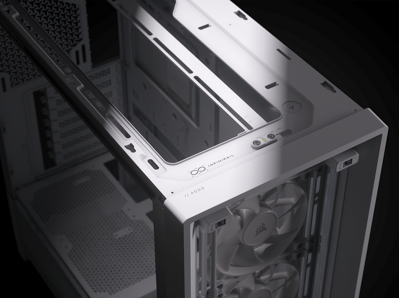 Corsair FRAME 4000D RS (3 white fans) - Gehäuse - Miditower - Weiß