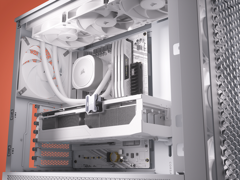 Corsair FRAME 4000D RS (3 white fans) - Gehäuse - Miditower - Weiß