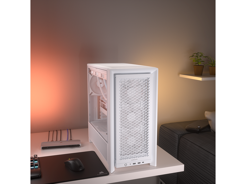 Corsair FRAME 4000D RS (3 white fans) - Gehäuse - Miditower - Weiß