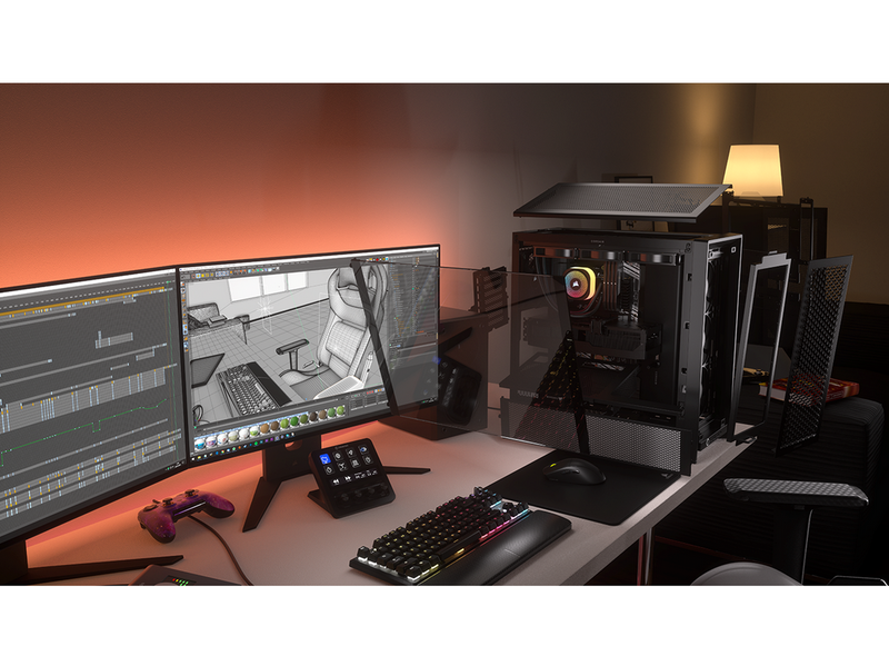 Corsair FRAME 4000D RS (3 black fans) - Gehäuse - Miditower - Schwarz