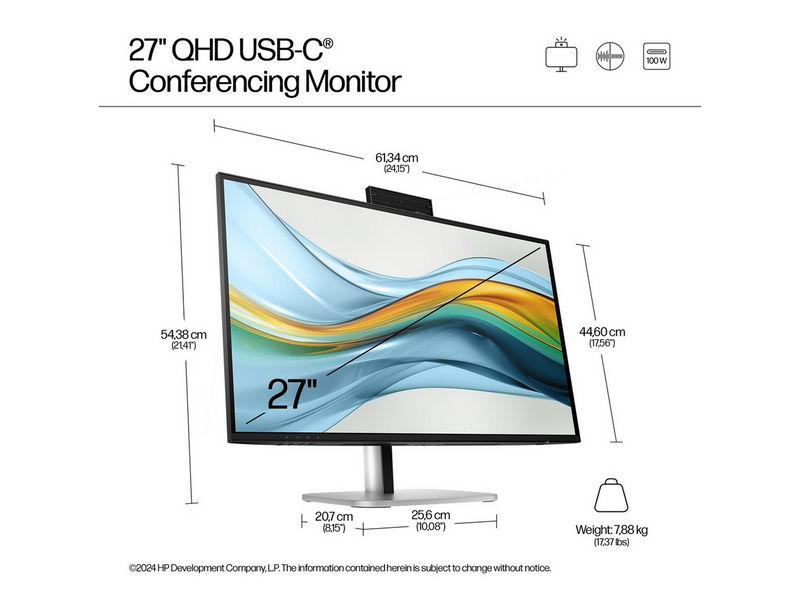 27" HP 527pm Series 5 Pro - 2560x1440 (QHD) - 100Hz - IPS - 100W USB-C