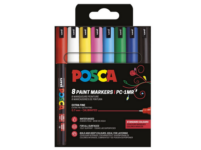 POSCA Marker Set PC-1MR 8 Assorted Standard Colours