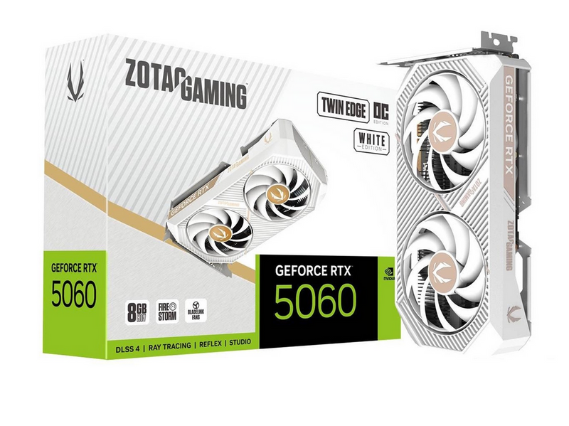 ZOTAC GeForce RTX 5060 Twin Edge OC White - 8GB GDDR7 RAM - Grafikkarte