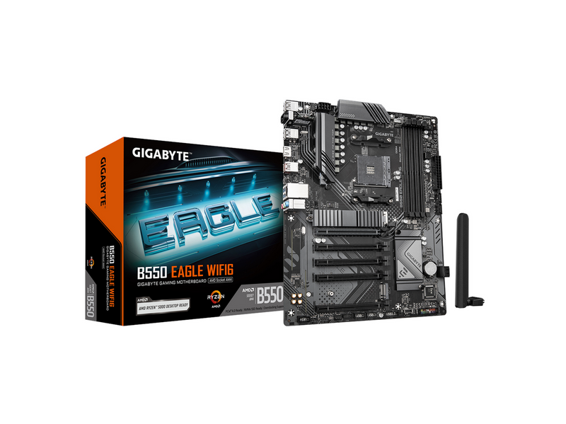 GIGABYTE B550 EAGLE WIFI6 Mainboard - AMD B550 - AMD AM4 socket - DDR4 RAM - ATX