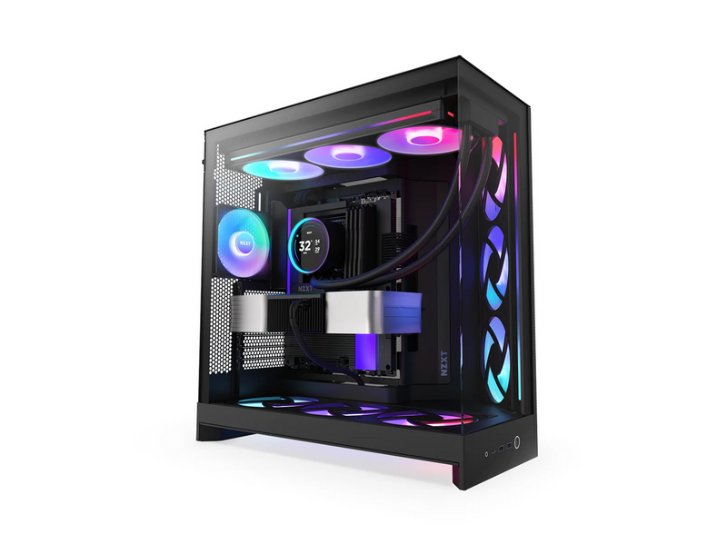 NZXT H9 Flow RGB+ (2025) - All Black - Controller incl - Gehäuse - Miditower -