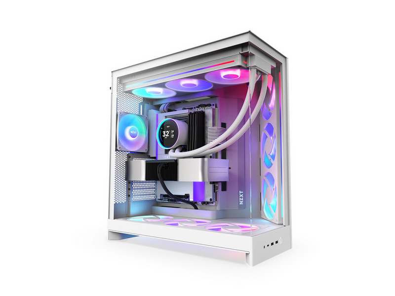 NZXT H9 Flow RGB+ (2025) - All White - Controller incl - Gehäuse - Miditower -