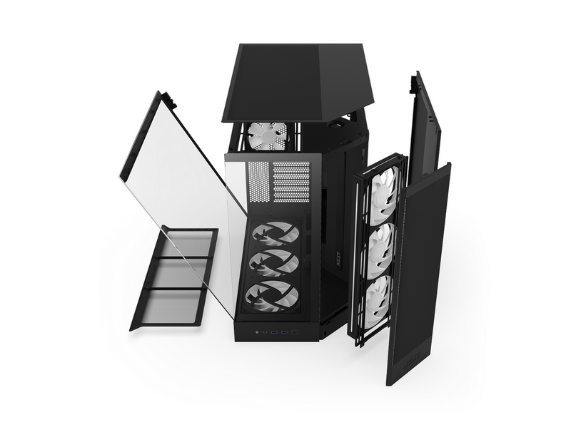 NZXT H9 Flow RGB+ (2025) - All Black - Controller incl - Gehäuse - Miditower -