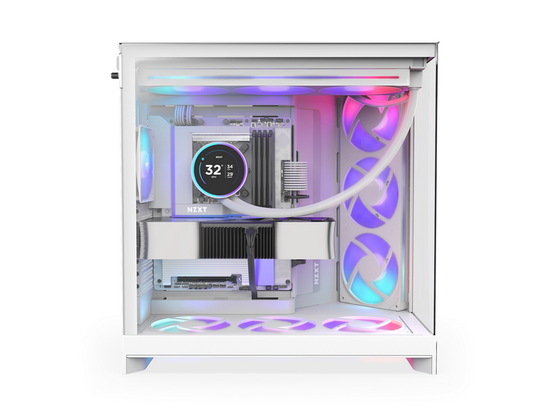 NZXT H9 Flow RGB+ (2025) - All White - Controller incl - Gehäuse - Miditower -