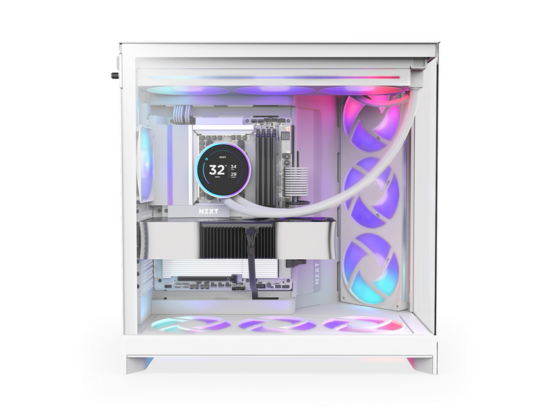 NZXT H9 Flow RGB (2025) - All White - Gehäuse - Miditower - Weiß