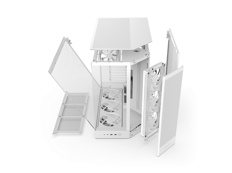 NZXT H9 Flow RGB+ (2025) - All White - Controller incl - Gehäuse - Miditower -
