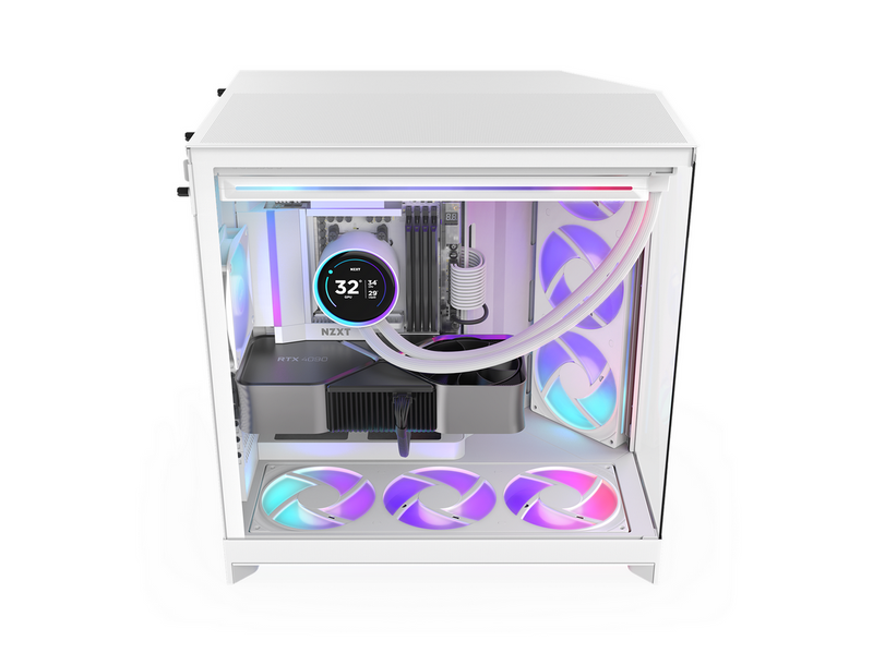 NZXT H9 Flow RGB (2025) - All White - Gehäuse - Miditower - Weiß