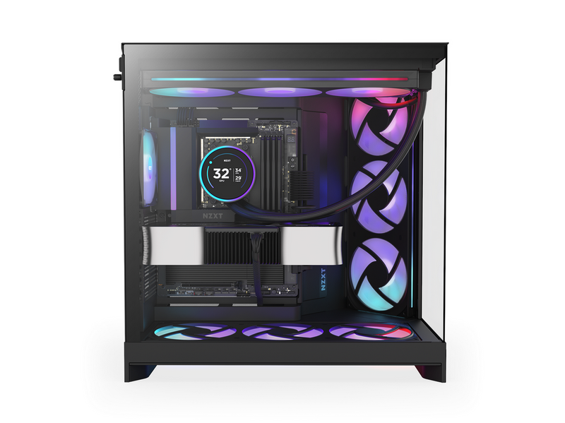 NZXT H9 Flow RGB (2025) - All Black - Gehäuse - Miditower - Schwarz