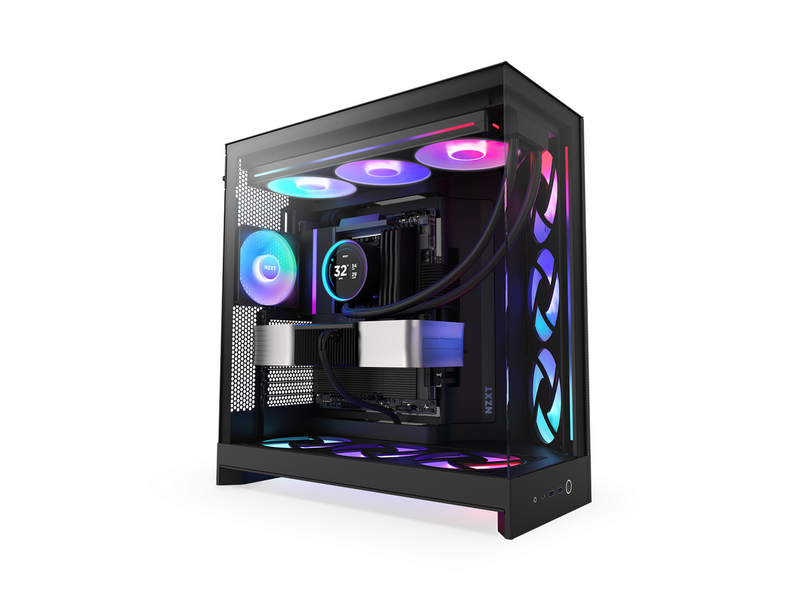 NZXT H9 Flow RGB (2025) - All Black - Gehäuse - Miditower - Schwarz